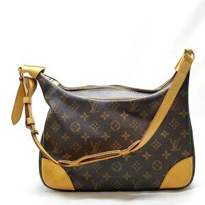 Authentic Louis Vuitton Boulogne 30 Brown Monogram Shoulder Bag mn742-022626